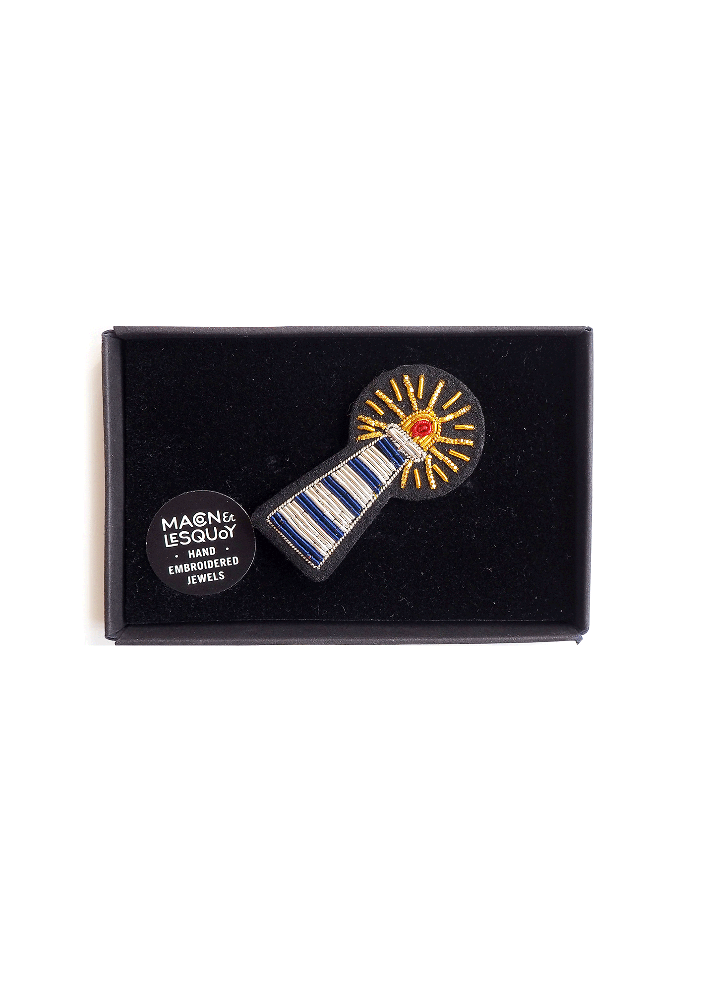 Broche brodée Phare