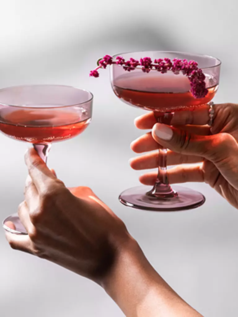 LIKE BY VILLEROY & BOCH Like Glass Sektschale / Dessertschale Set 2tlg 12x9cm Grape beere