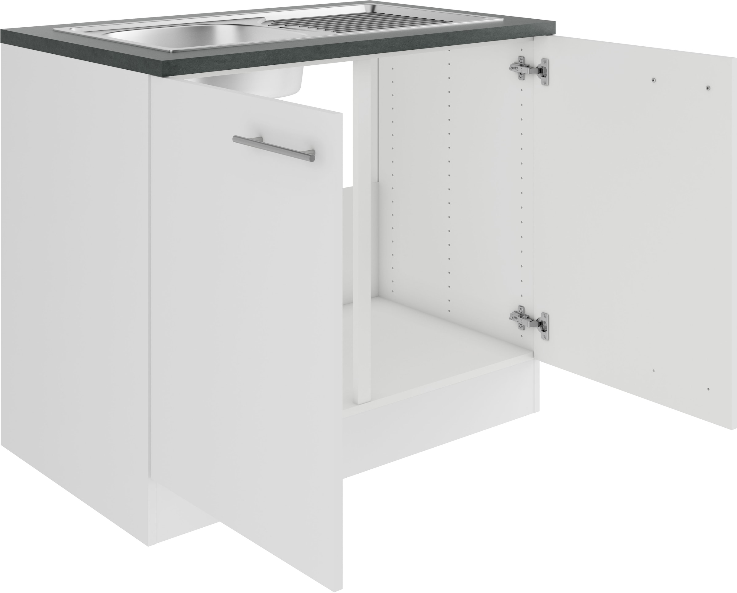 OPTIFIT Spülenschrank »Bella« Breite 100 cm, mit Edelstahl-Einbauspüle