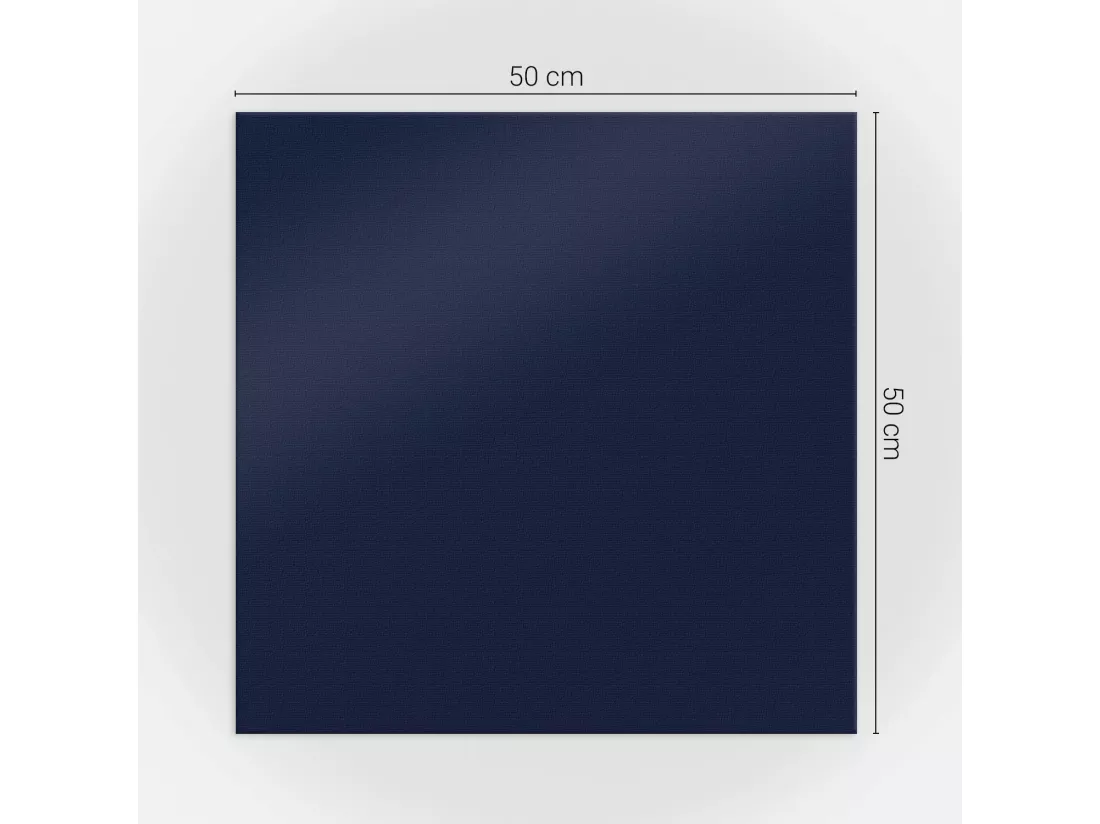 Panneaux muraux autocollants en vinyle imperméable - 4 x 50 x 50 cm - Couleur bleu marine foncé