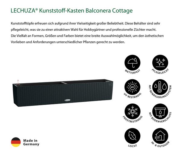 LECHUZA® Kunststoff-Kasten Balconera Cottage,