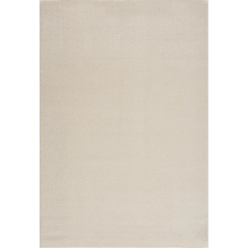 Uni Effen Laagpolig Vloerkleed Modern Creme - 240x340 CM
