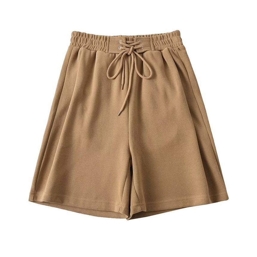Osion - Hoge taille effen wijde joggingbroek