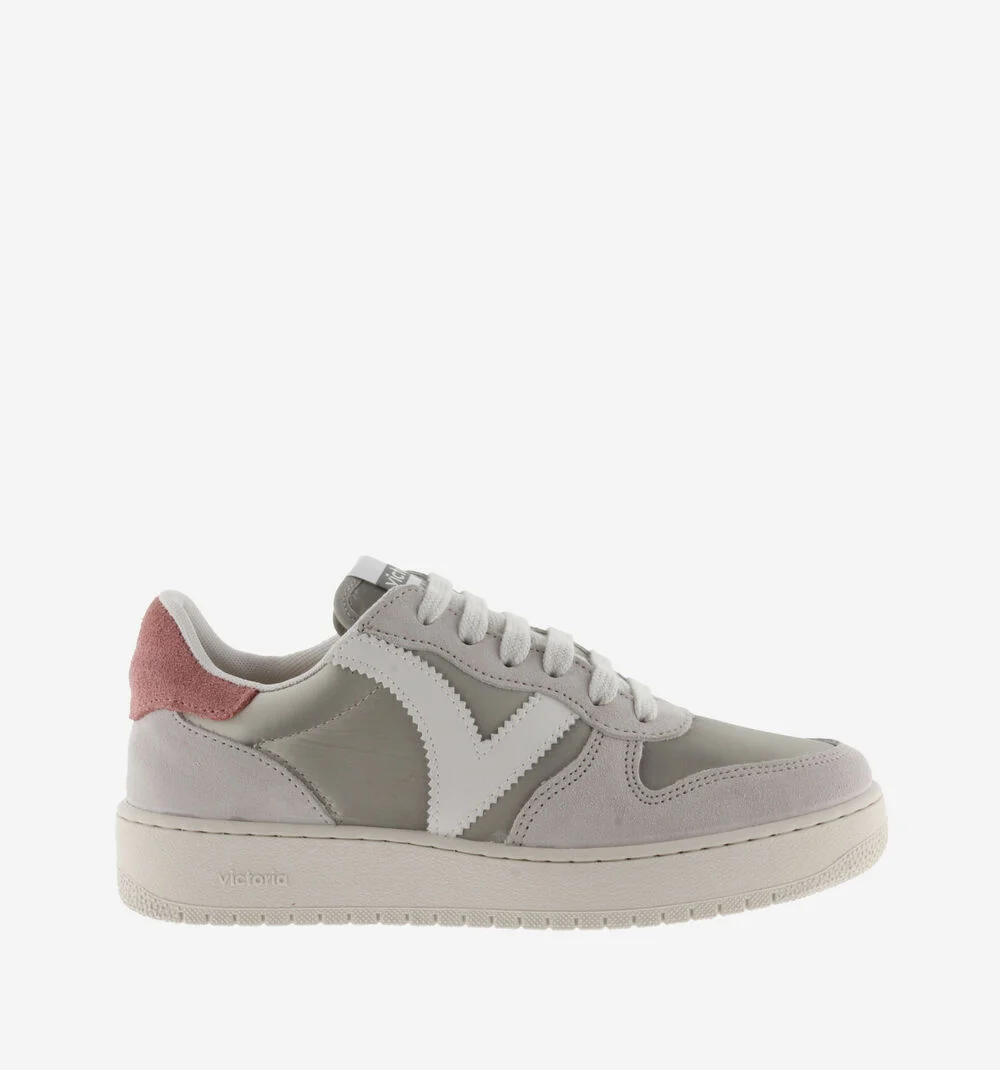 MADRID NYLON MÉTAL Zapatillas mujer de nailon V retro PLATA