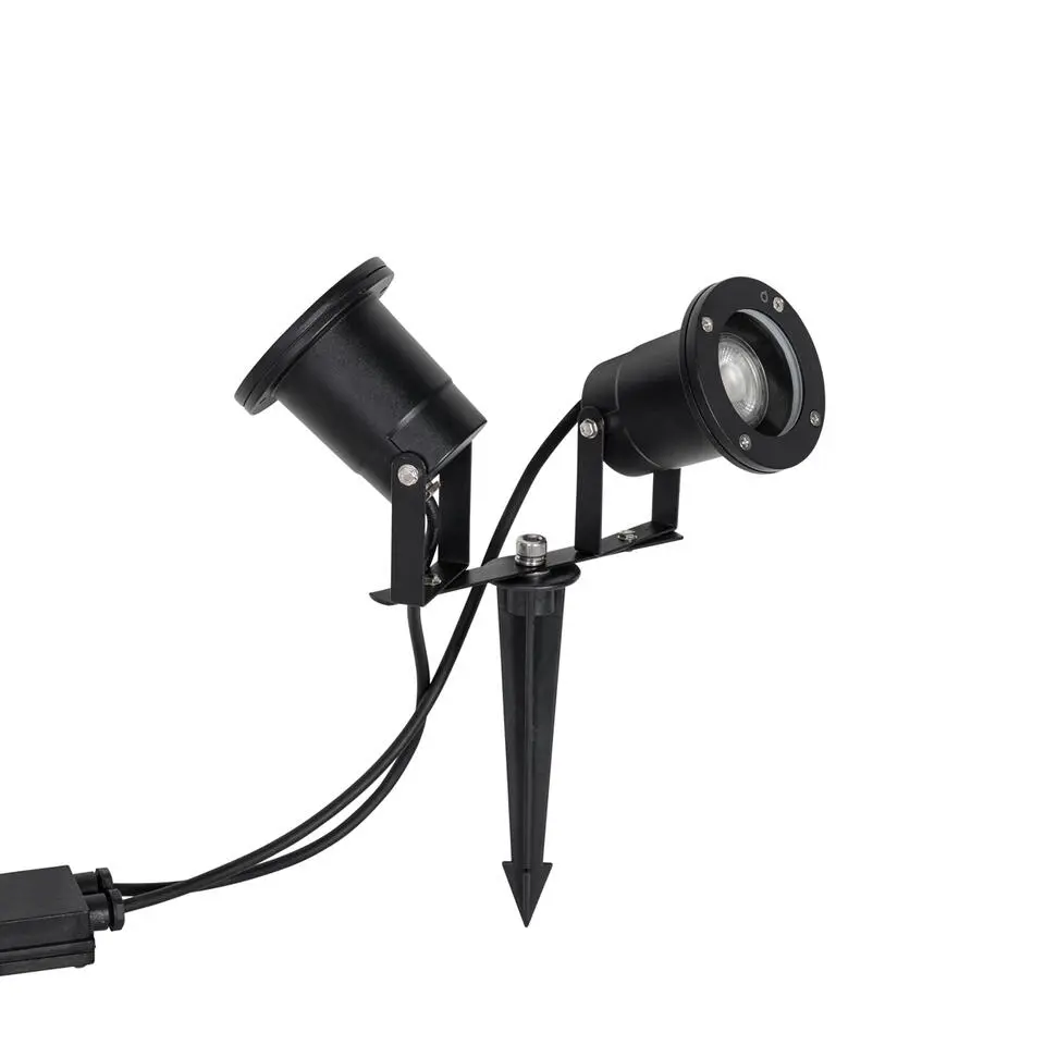 Qazqa tuinspots basic zwart gu10