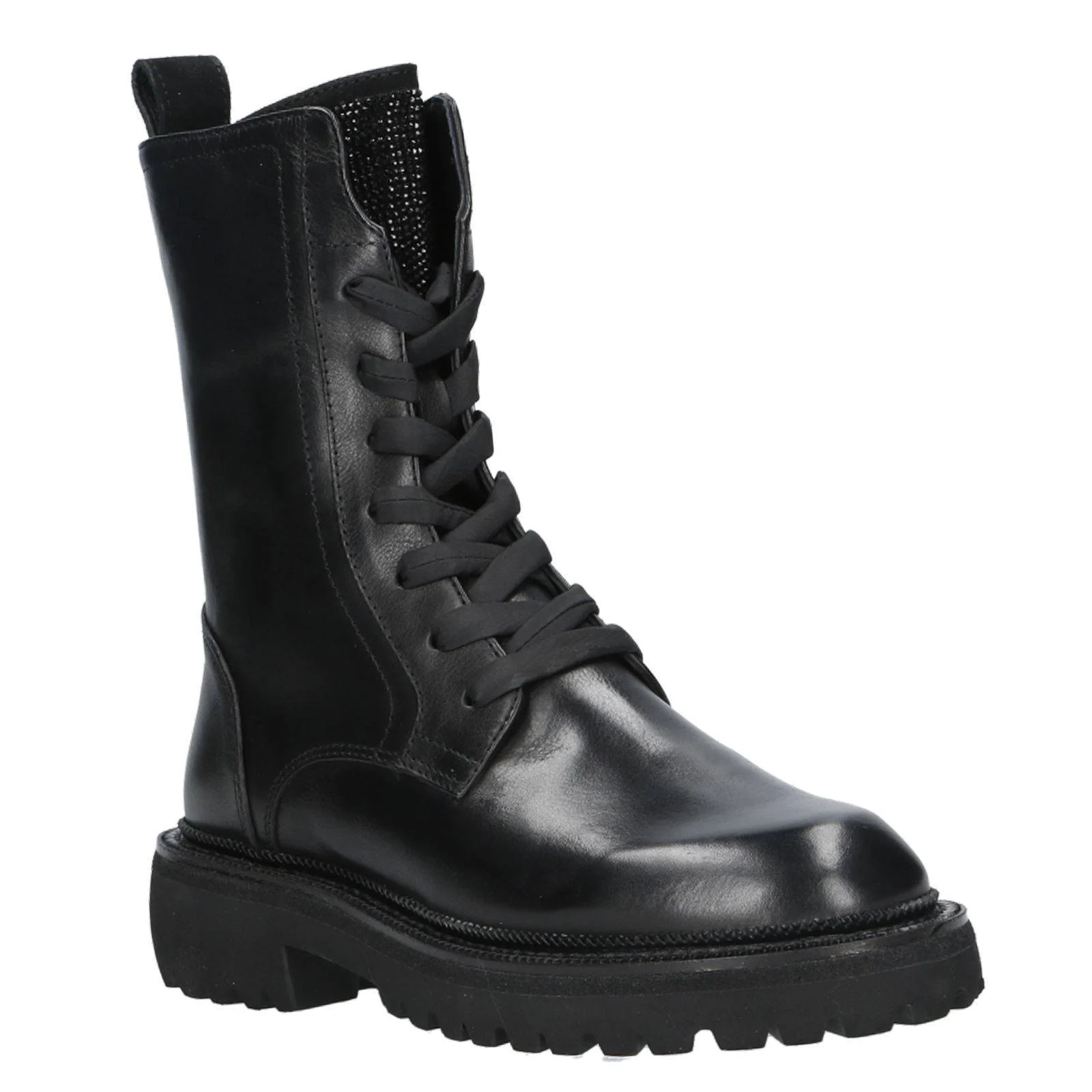 Maripe Ambra-Ma  leren veterboots zwart