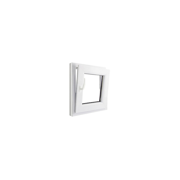 Fenêtre PVC 1 vantail oscillo-battant GoodHome blanc - l.40 x h.45 cm, tirant droit