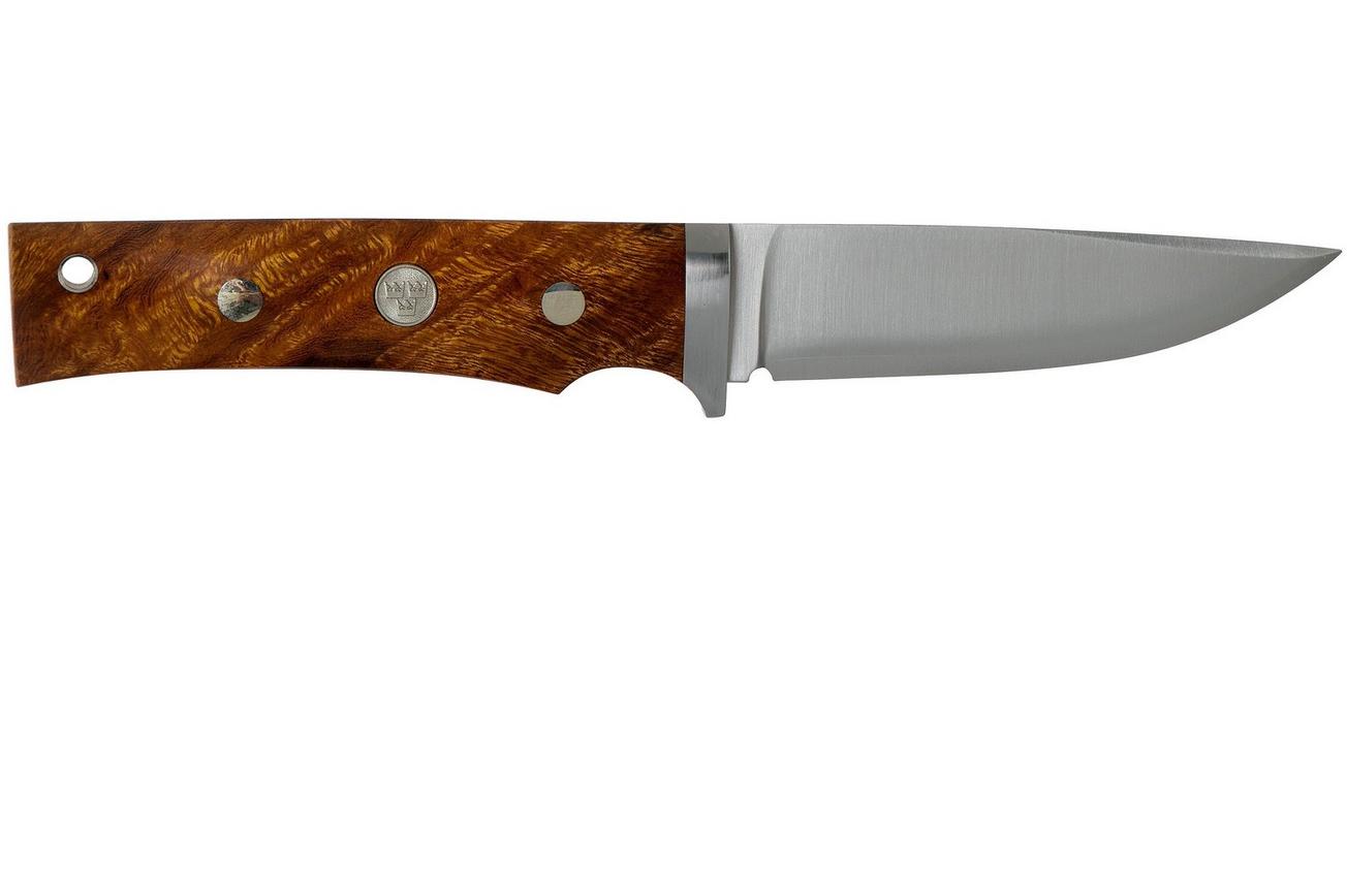 Fallkniven TK1 Drie Kronen, Desert Ironwood,  lederen schede