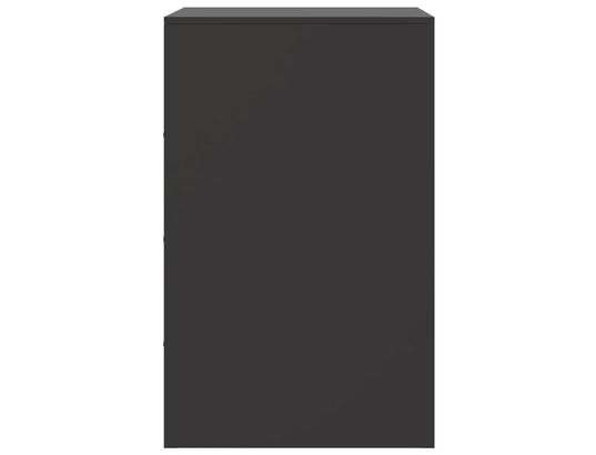 VIDAXL - Table de chevet noir 34,5x39x62 cm acier
