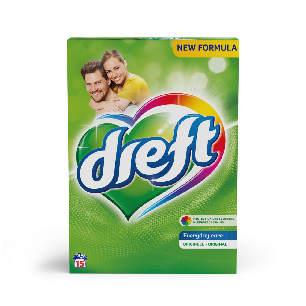 8x Dreft Poeder Wasmiddel Professional 15 Wasbeurten 1,05 kg