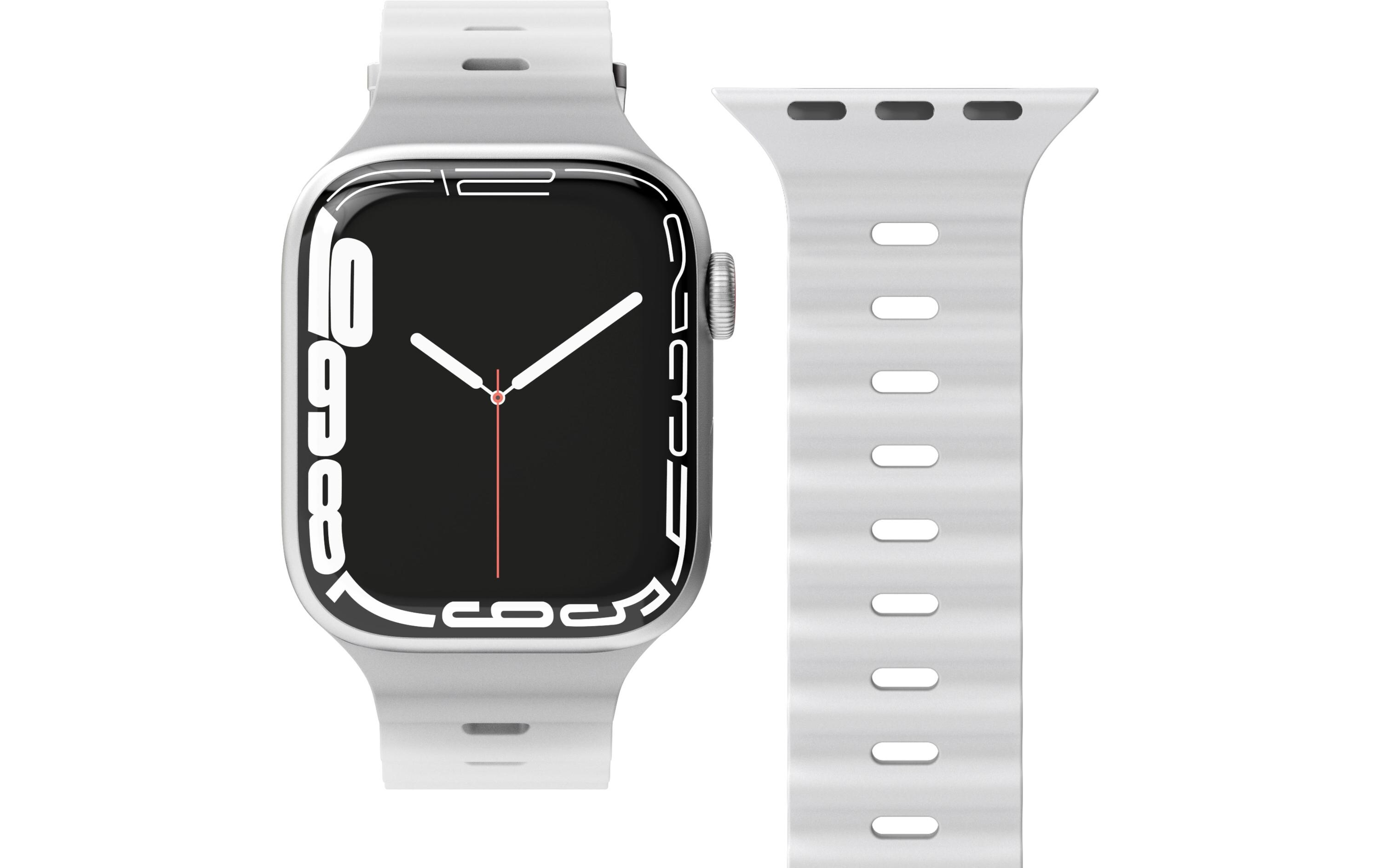Wave Band Apple Watch 42/44/45/49 mm Light GrayArmband für Apple Watch 42/44/45/49 mm