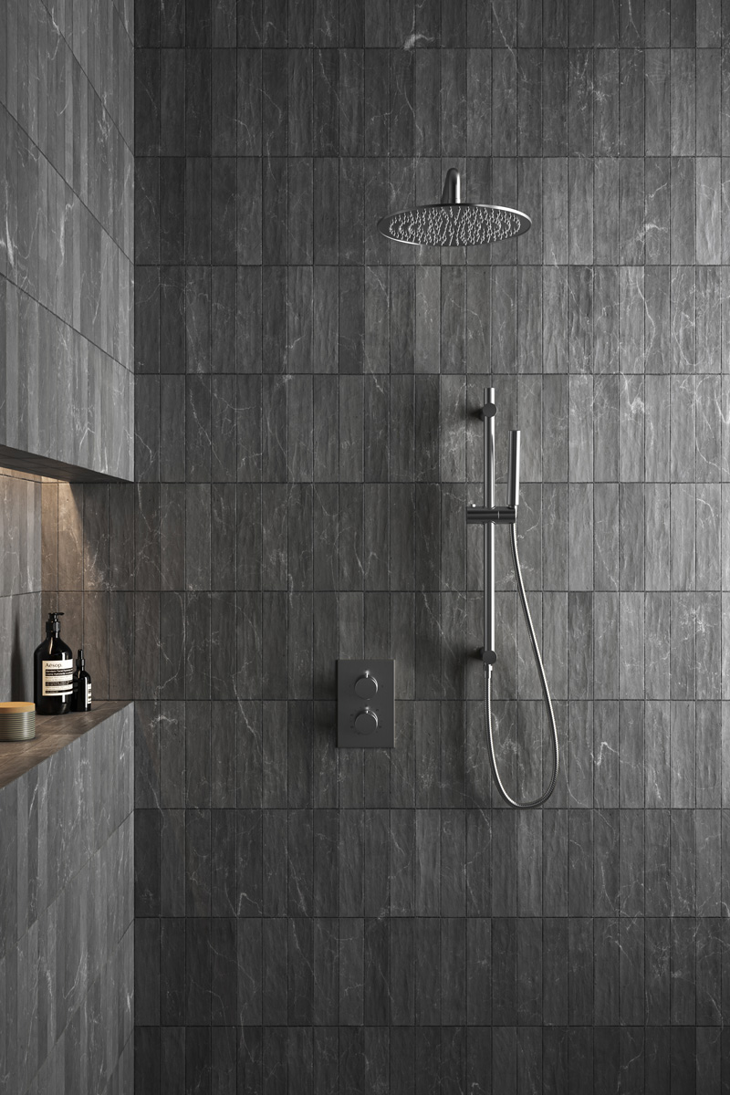 Saniclear Exclusive inbouw regendouche met 30cm hoofddouche, muurarm en glijstang RVS