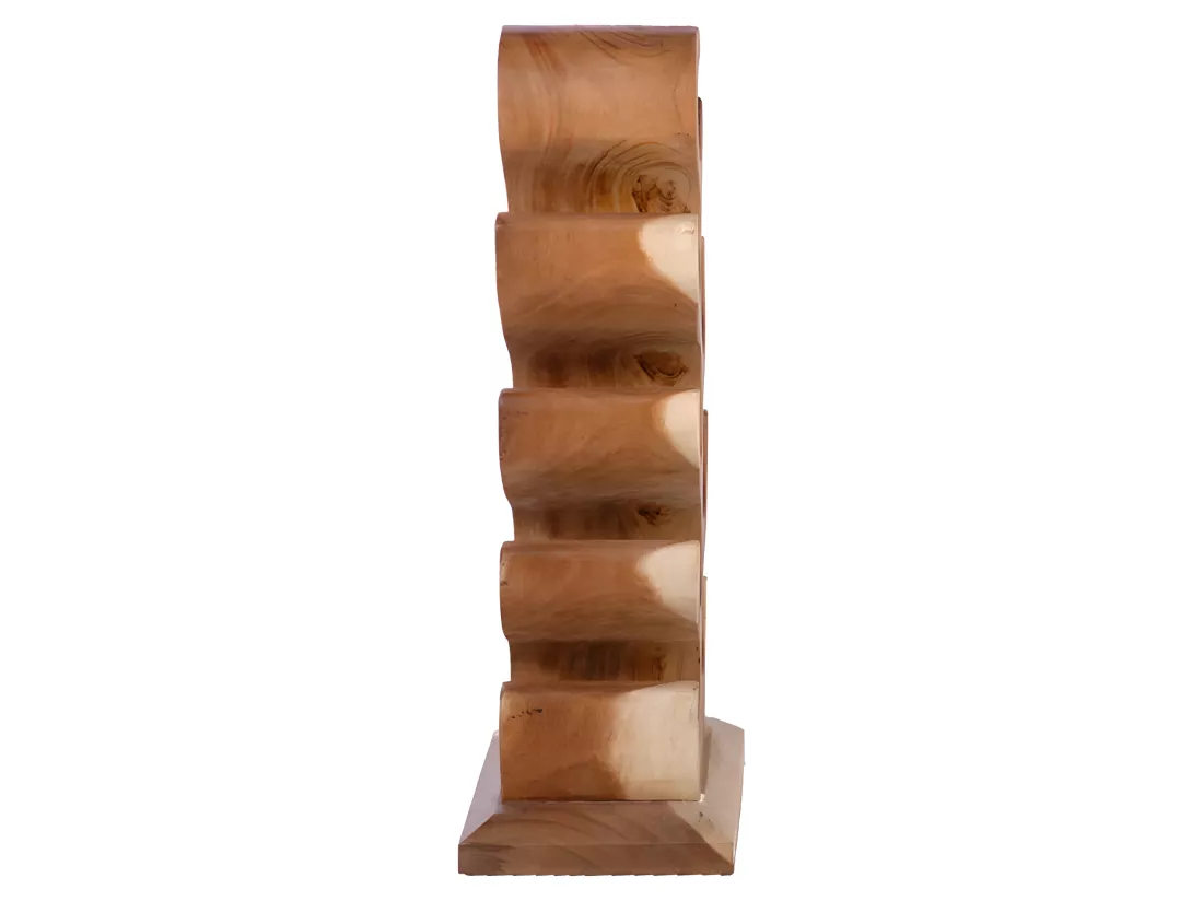 Porte bouteille en bois de suar H.77 cm 8 espaces de stockage - WINE