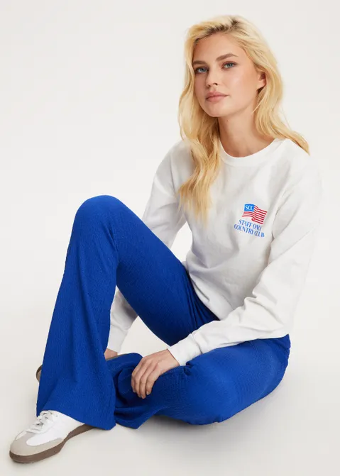 T-shirt met lange mouwen off-white (WIT.O)