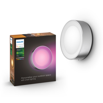 Philips Hue muurlamp Daylo RVS - wit en gekleurd licht 15W