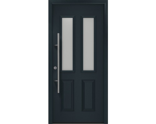 EcoStar ISOPRO Secur IPS 410S voordeur, 1100 x 2100 mm, linksdraaiend, RAL 7016 antracietgrijs, inclusief beslagset, RVS-greep, veiligheidsprofielcilinder met 5 sleutels
