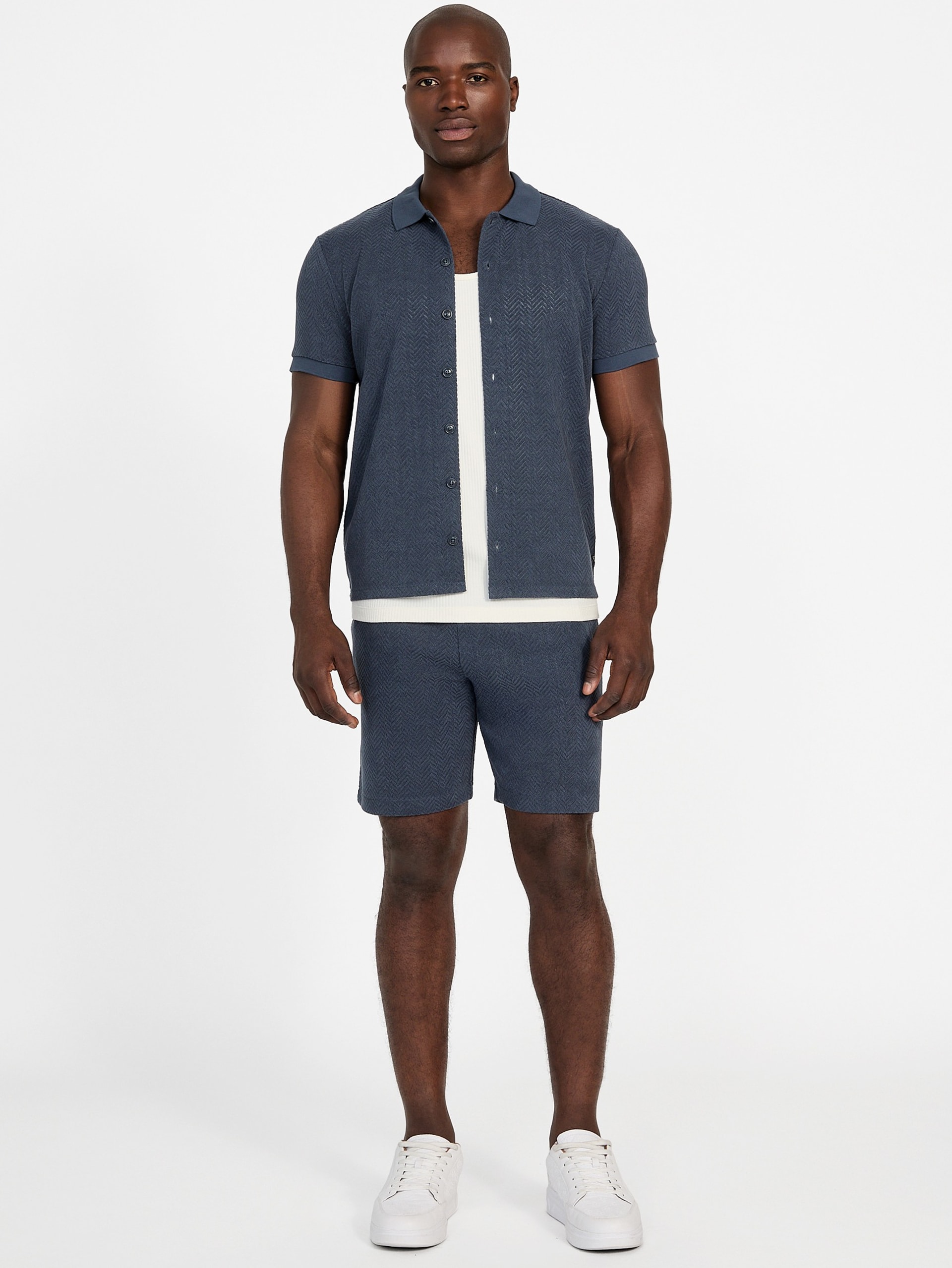 Camisa Eco Calvin com estampa chevron