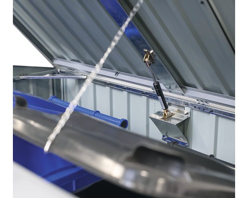 WESTMANN 2-baks afvalcontainer inclusief gasveren, 158 x 101 x 134 cm, antraciet