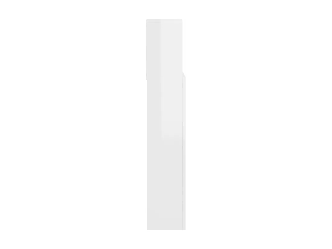 Armoire de tête de lit Blanc brillant 140x19x103,5 cm