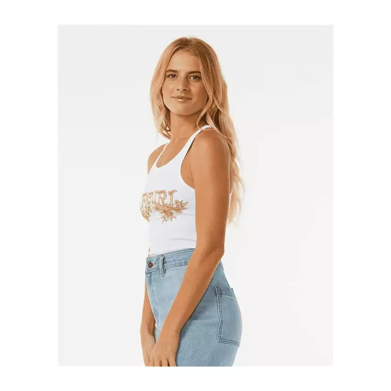 Teeshirt femme RIPCURL Endless Summer Ribbed Tank White