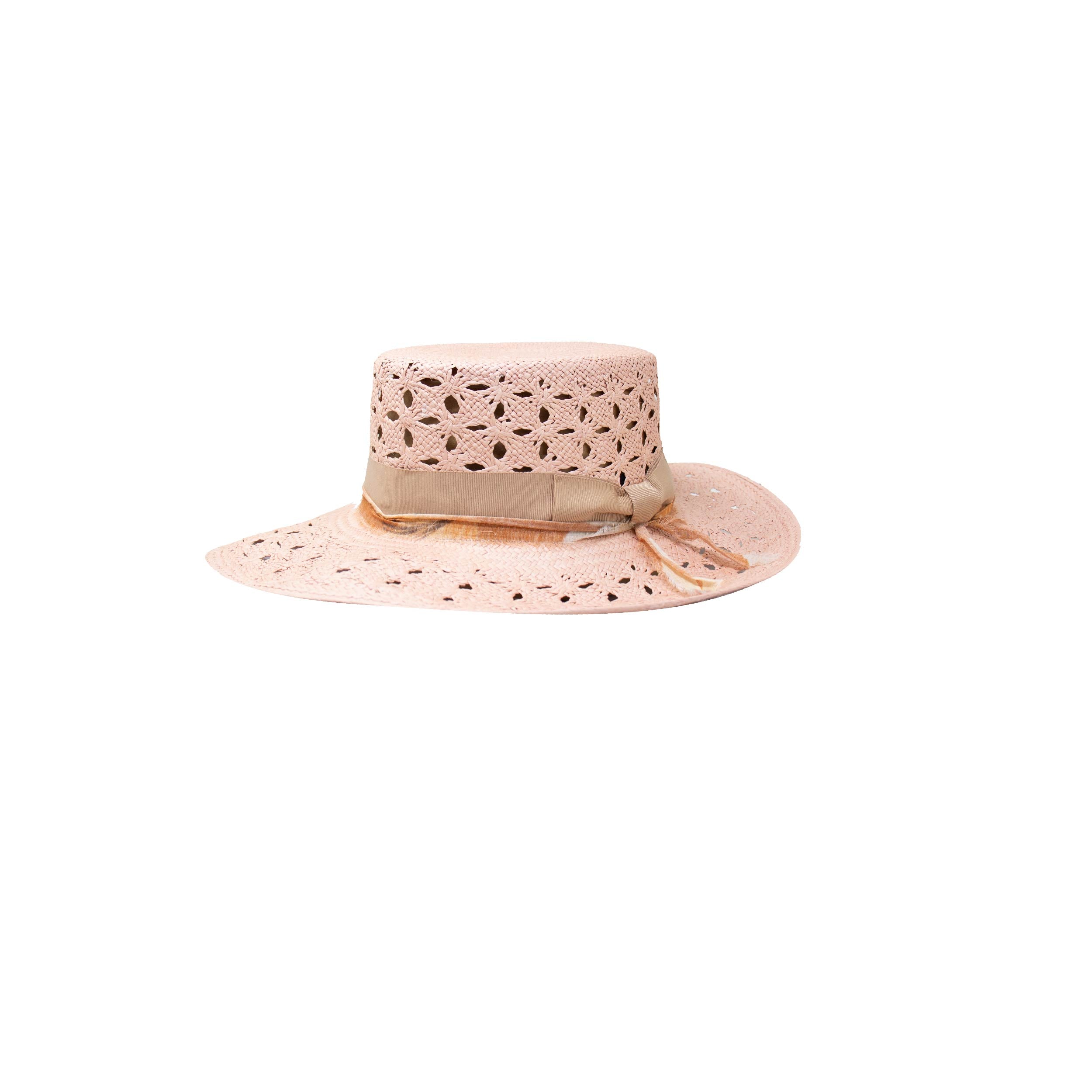 Chapeau en cuir Cordovan à tissage ouvert - ARTICLE RTS