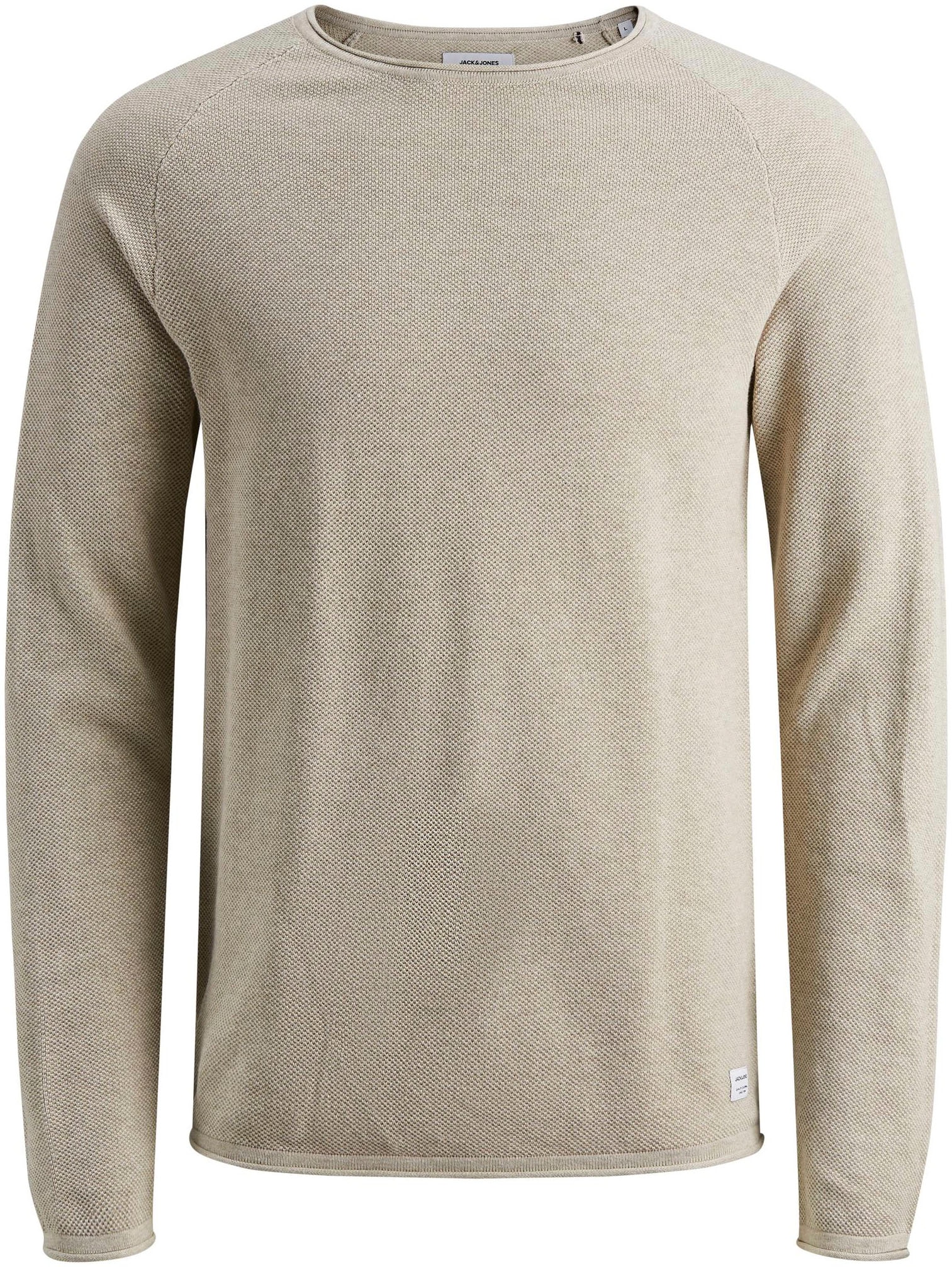 Jack & Jones Rundhalspullover »JJEHILL Einfarbiger Pullover mit angenehmem Tragegefühl«, unifarben, modisch, schmal, Baumwolle, Rundhals