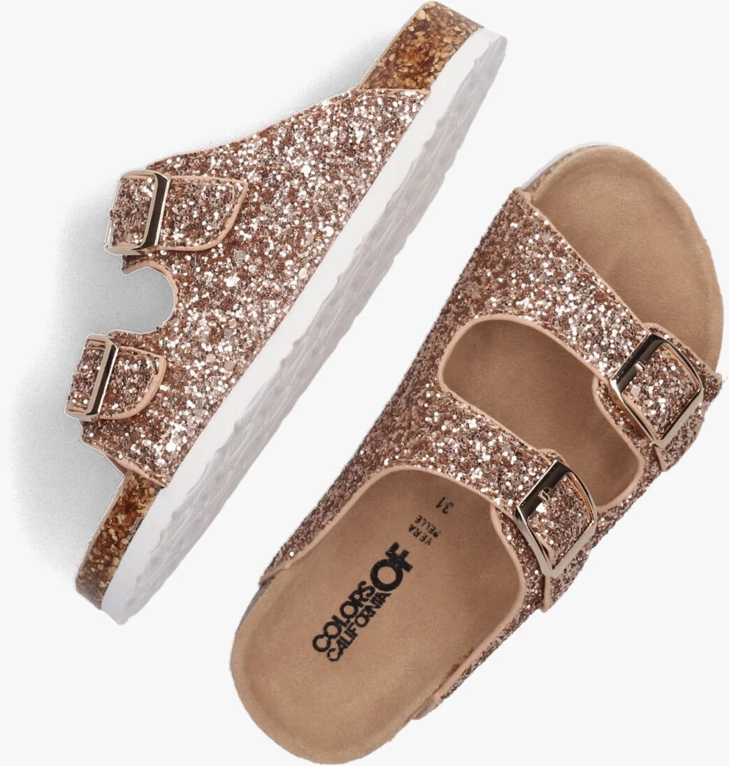 COLORS OF CALIFORNIA roze colors of california slippers bio in glitter