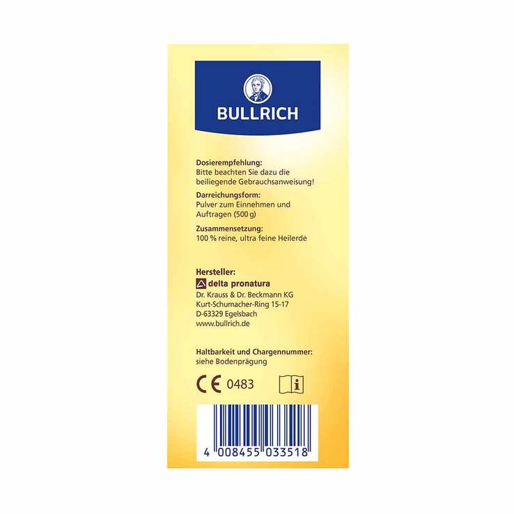 Bullrich Heilerde Pulver ultra fein zum Einnehmen und Auftragen, 500 g