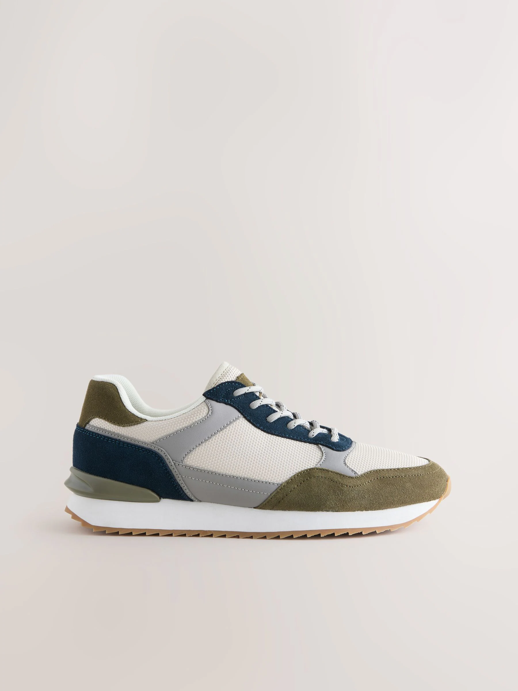 Groen/wit - Trainers with Suede Trim