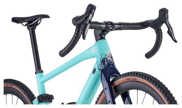 Vélo de Gravel BMC URS 01 Three Sram Force eTap AXS / X0 Eagle AXS 12V 700 mm Bleu Vert Minty Aqua 2024