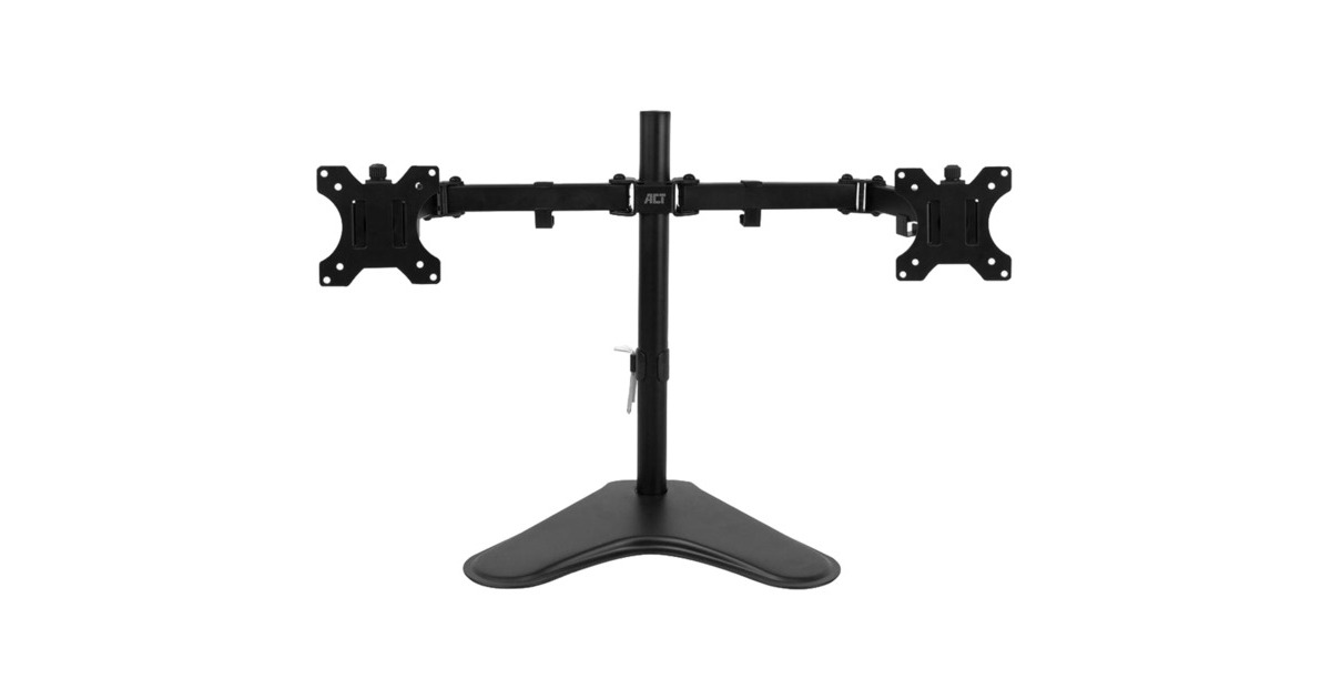 ACT ConnectivityMonitorarm op voet, 2 schermen  (Zwart)