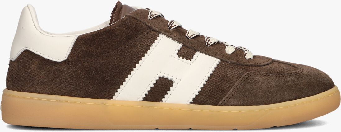 bruine hogan lage sneakers cool allacciato h