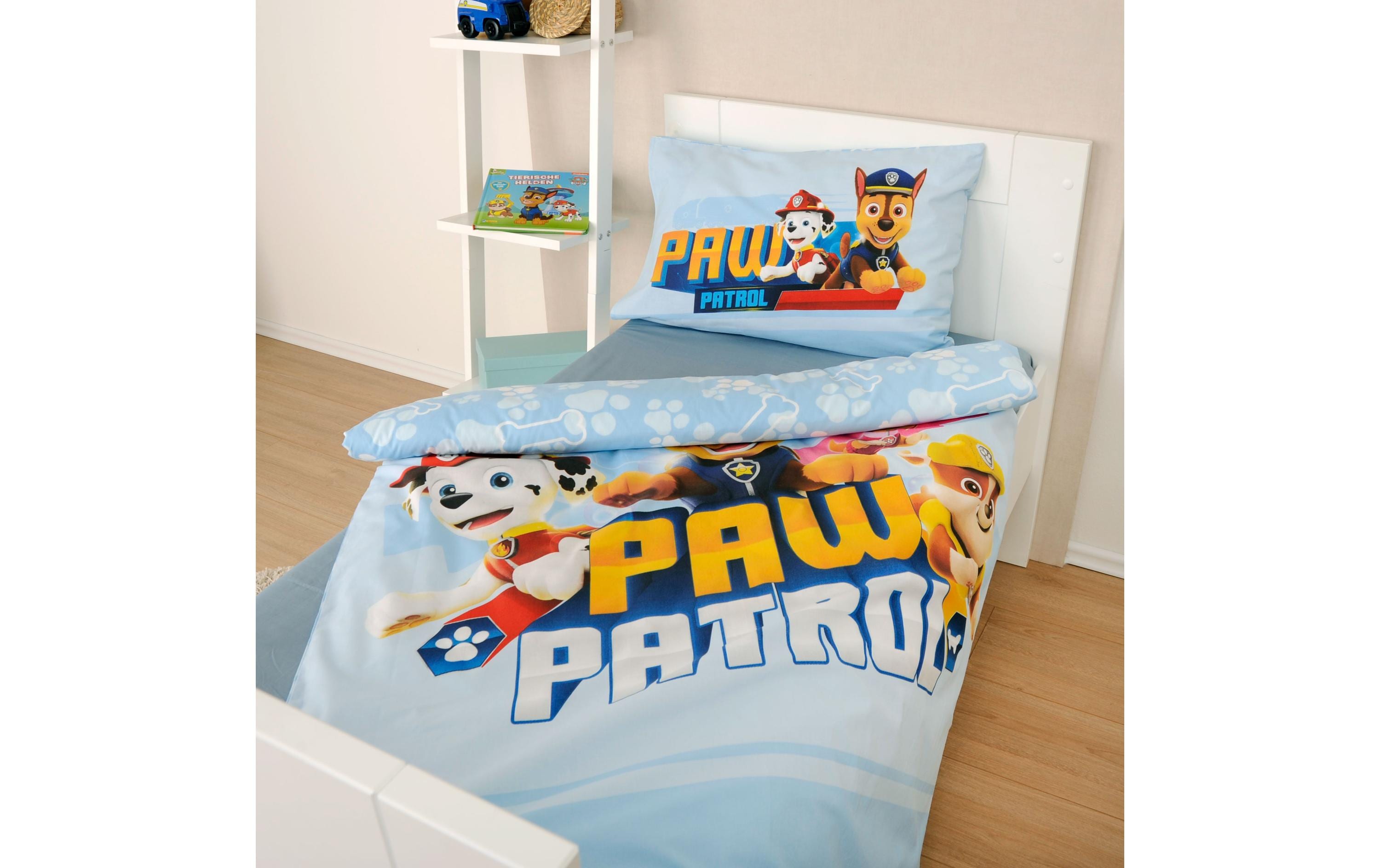 Kinderbettwäsche Paw Patrol 100 x 135 cm + 40 x 60 cmBettwäsche für Kinder