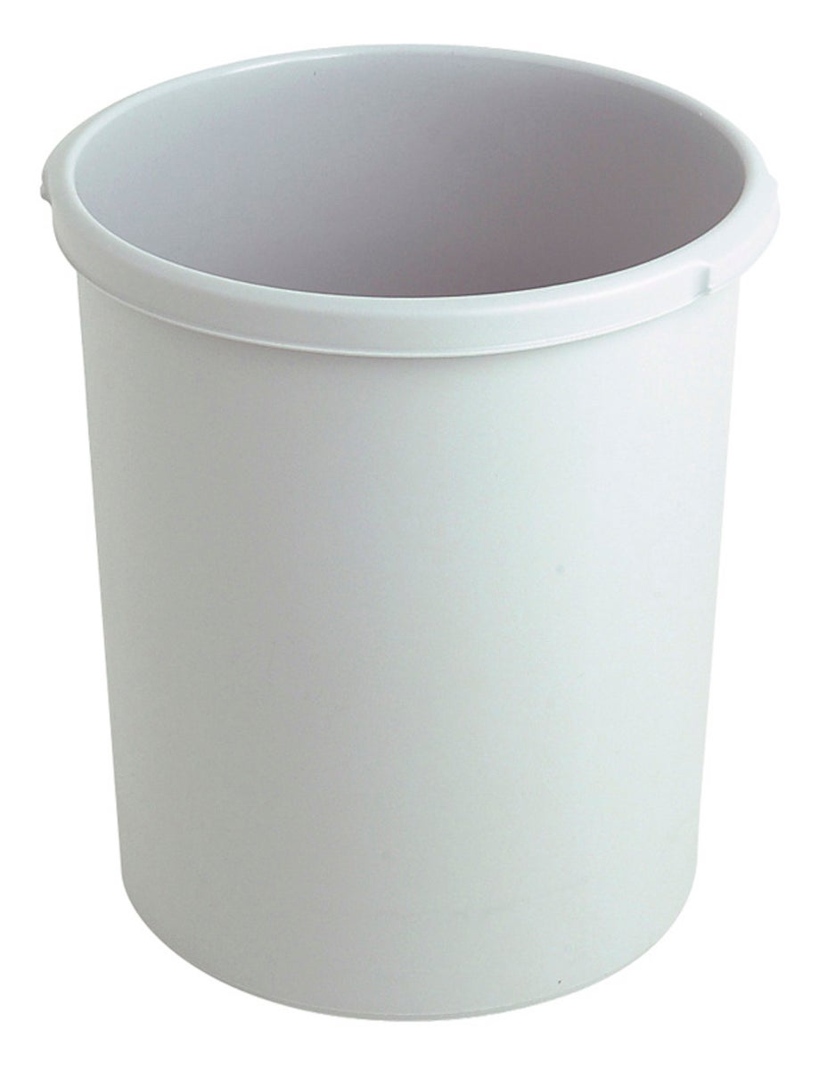 PROREGAL Klassieke ronde plastic afvalbak 30 liter HxØ 41 x 37,5 cm Grijs