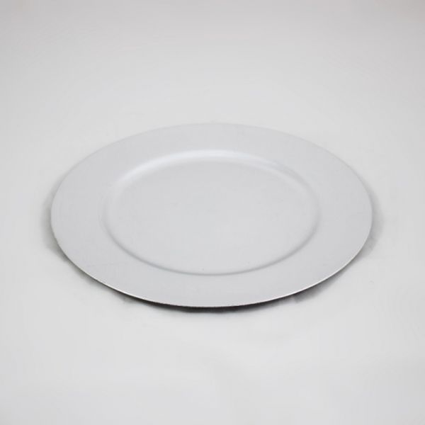 Prato Marcador Redondo 33cm Prata - 50773754