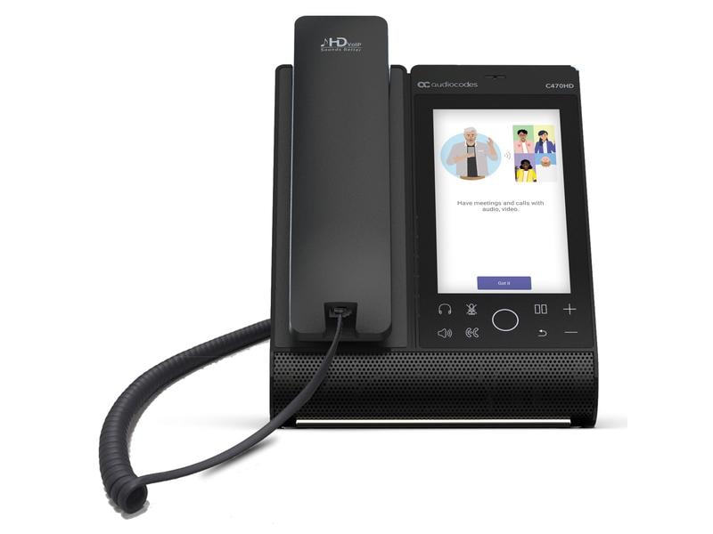 Audiocodes Tischtelefon C470HD Microsoft Teams Schwarz Teams Tischtelefon von AudioCodes