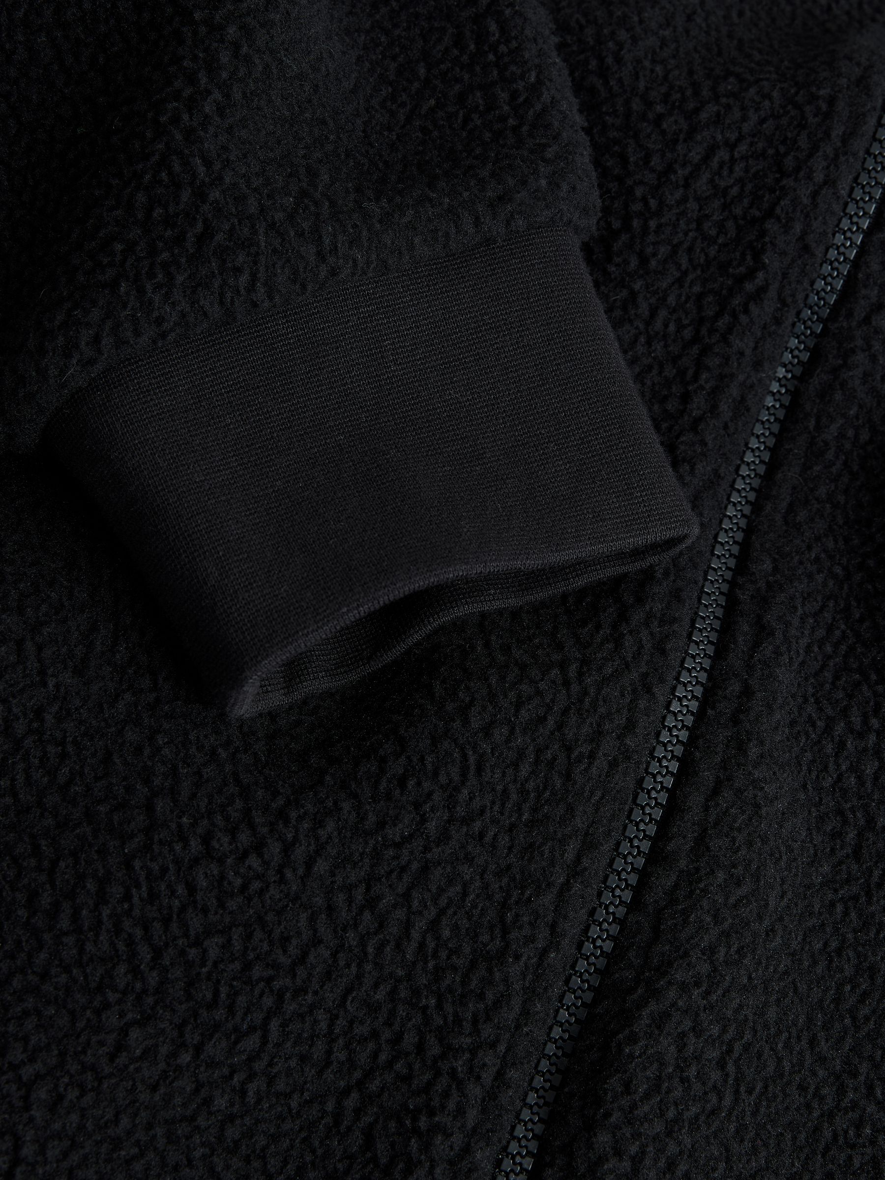 Zwart - Mat capuchon - Borg Fleece