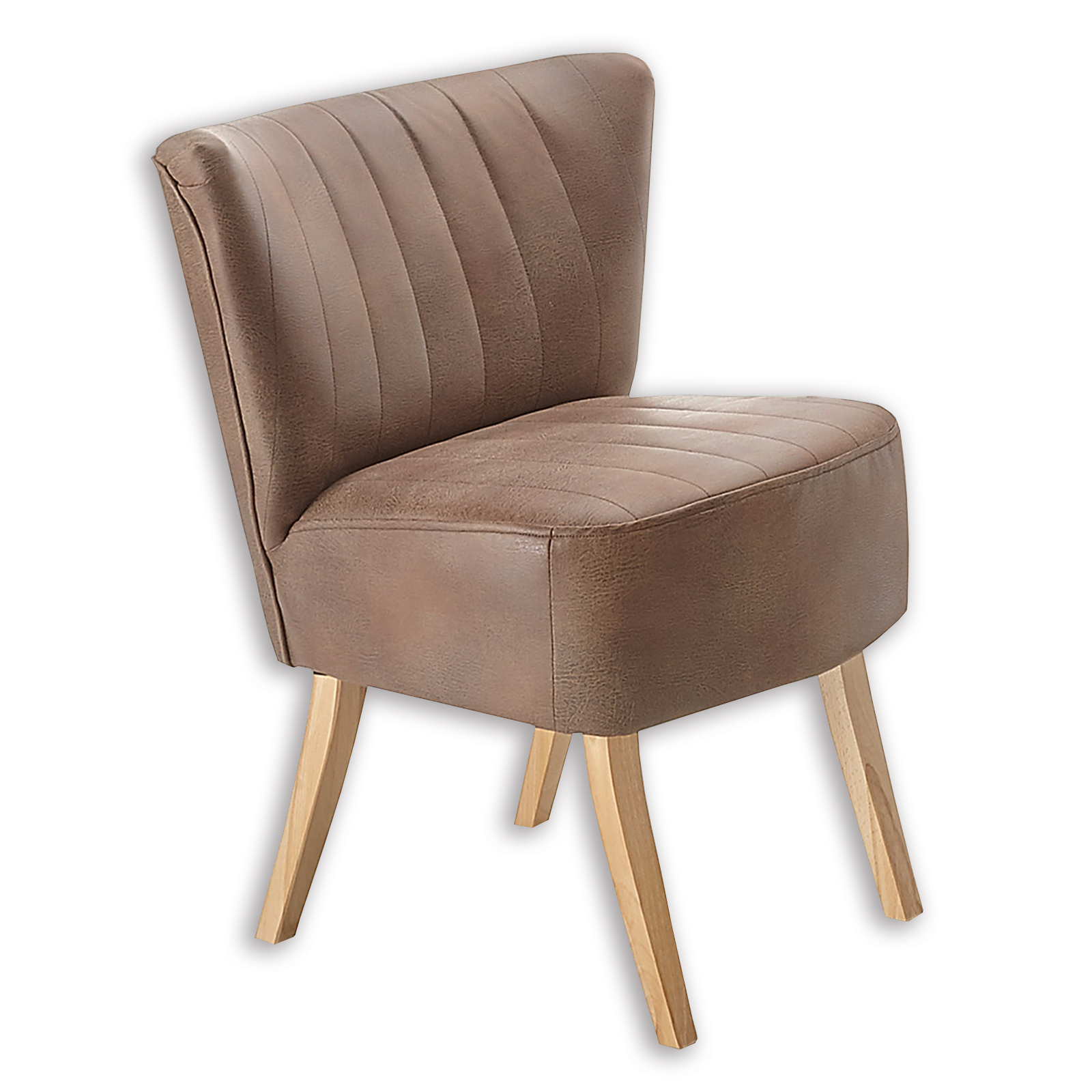 Sessel - hellbraun - Massivholz