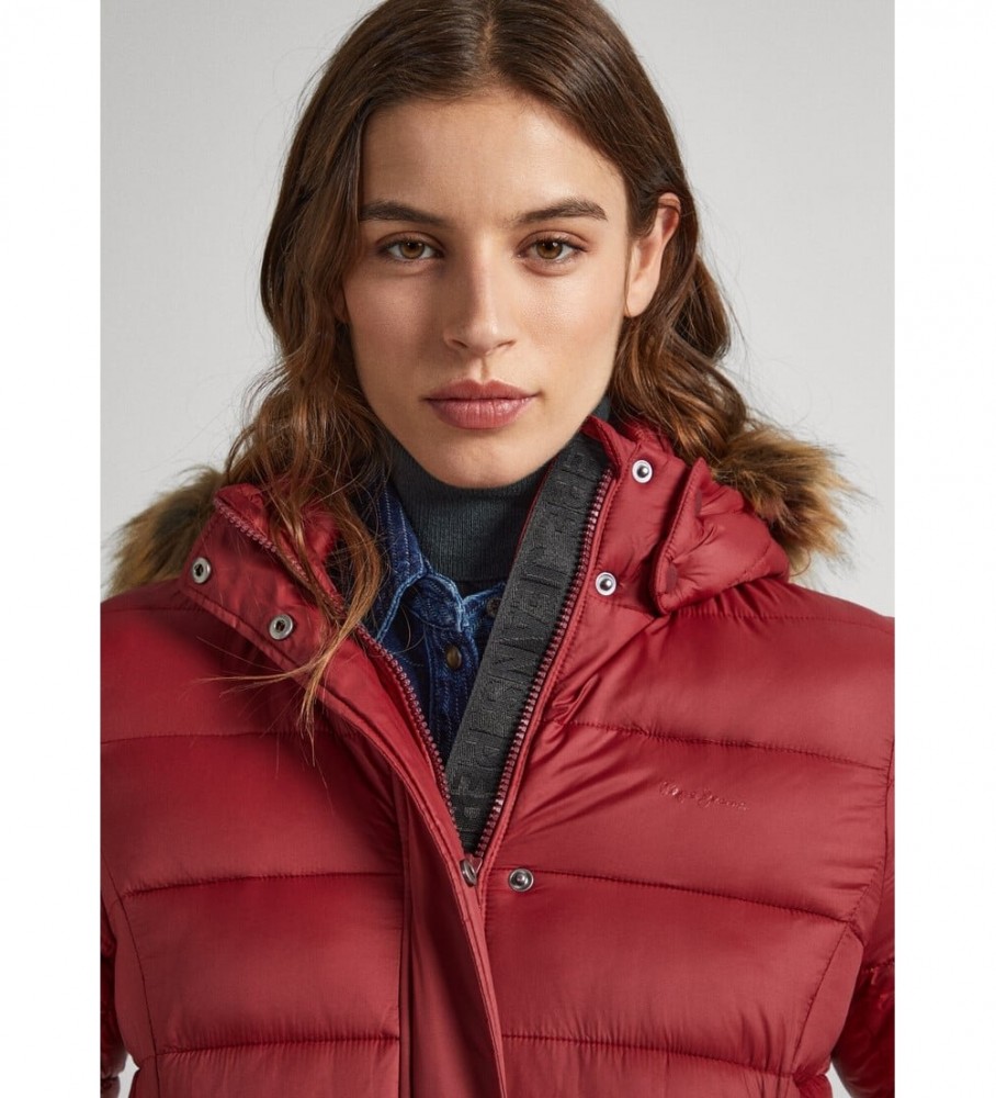 Jaqueta curta Pepe Jeans May, cor bordô