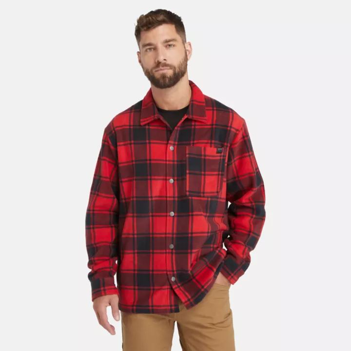 Chemise en polaire épaisse Timberland PRO Gritman pour homme en rouge