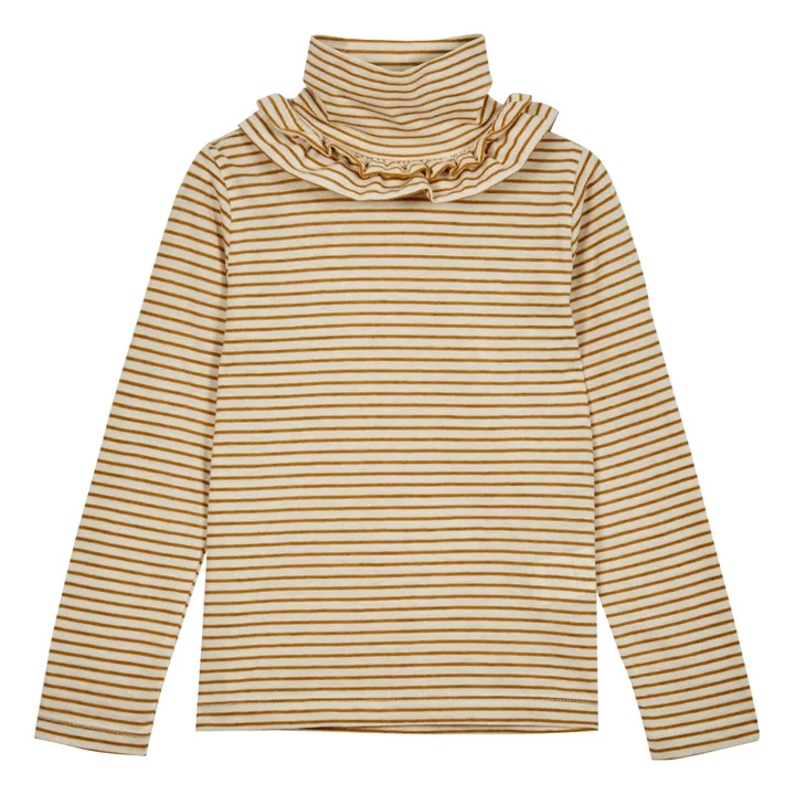 Emile et Ida Sous-Pull Coton et Laine Rayé | Beige