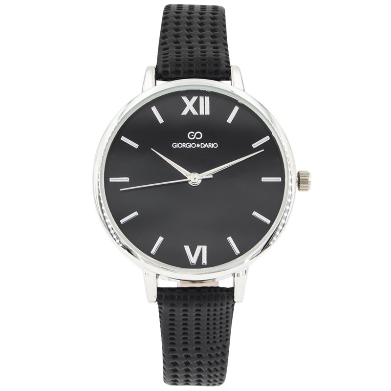 Montre Femme GIORGIO bracelet Cuir Noir