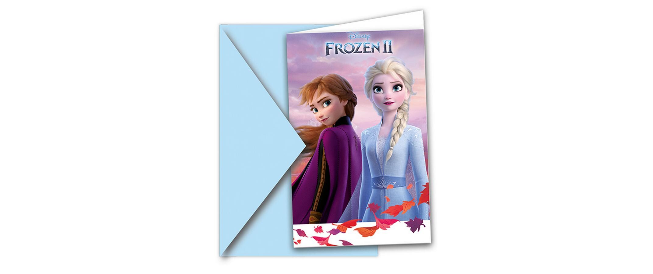 Geburtstagskarte Disney Frozen 6 StückKindergeburtstags Einladungskarte