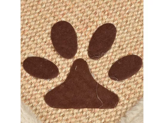 Tapis griffoir pour chats avec jouet - Beige - L 48 x l 34 cm