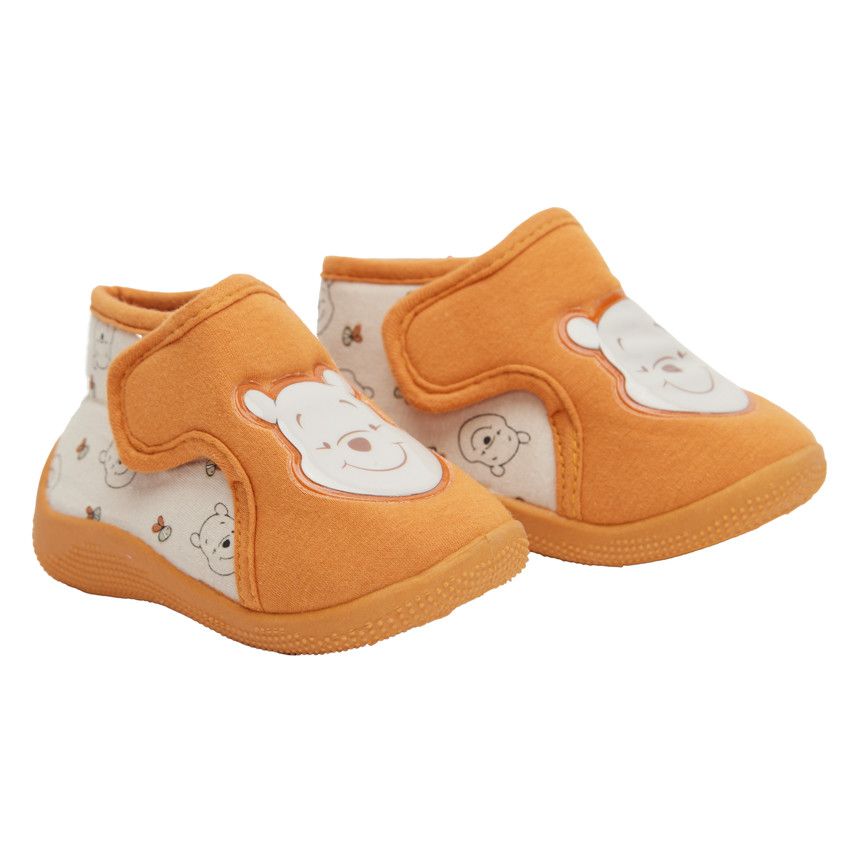 Chaussons bottillons imprimé Winnie l'Ourson pour bébé - Marron