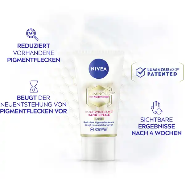 Hand Creme Luminous630° Anti-Pigmentflecken hochwirksame LSF 15
