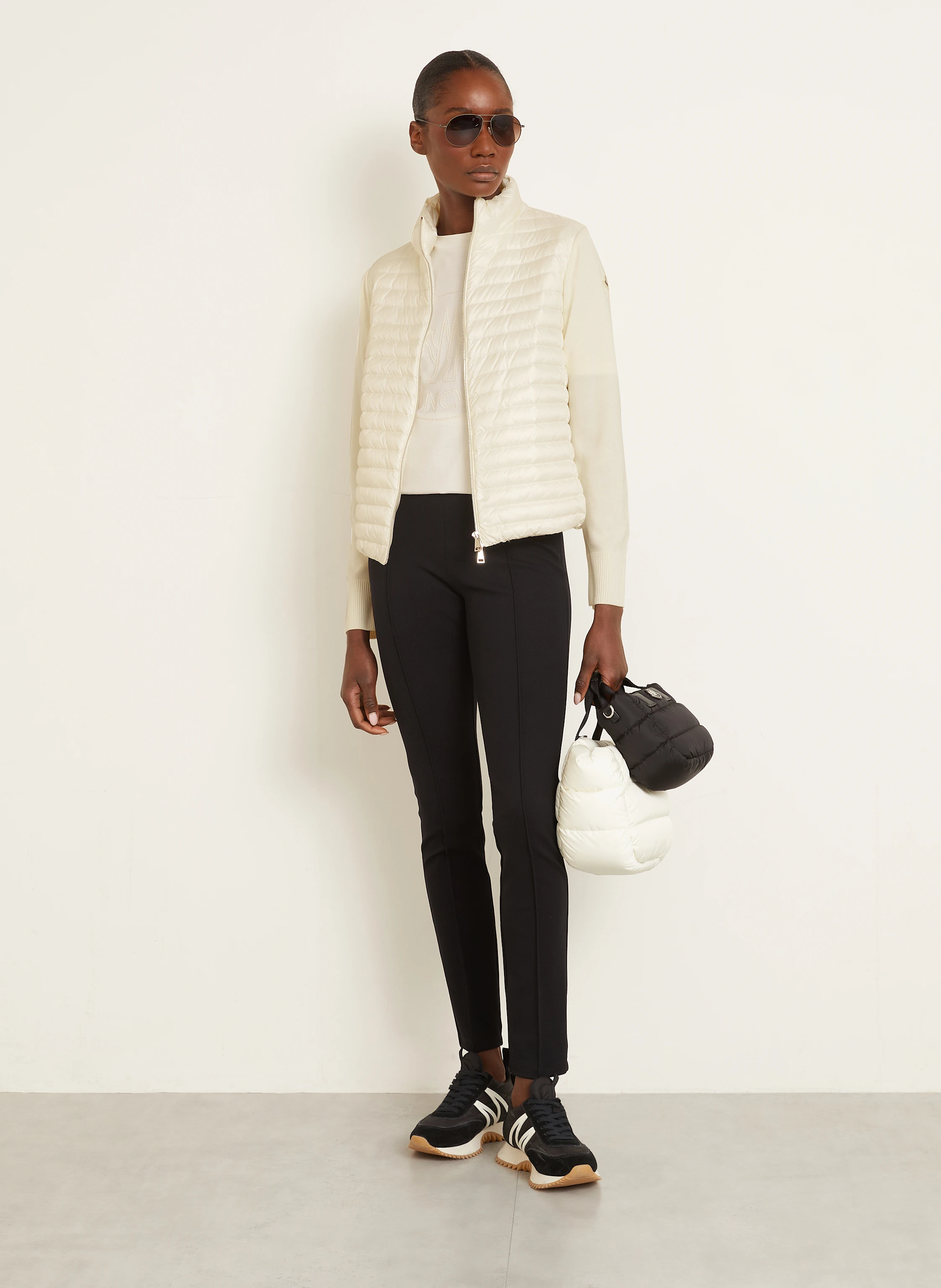 MONCLER Daunenjacke TRICOT im Materialmix