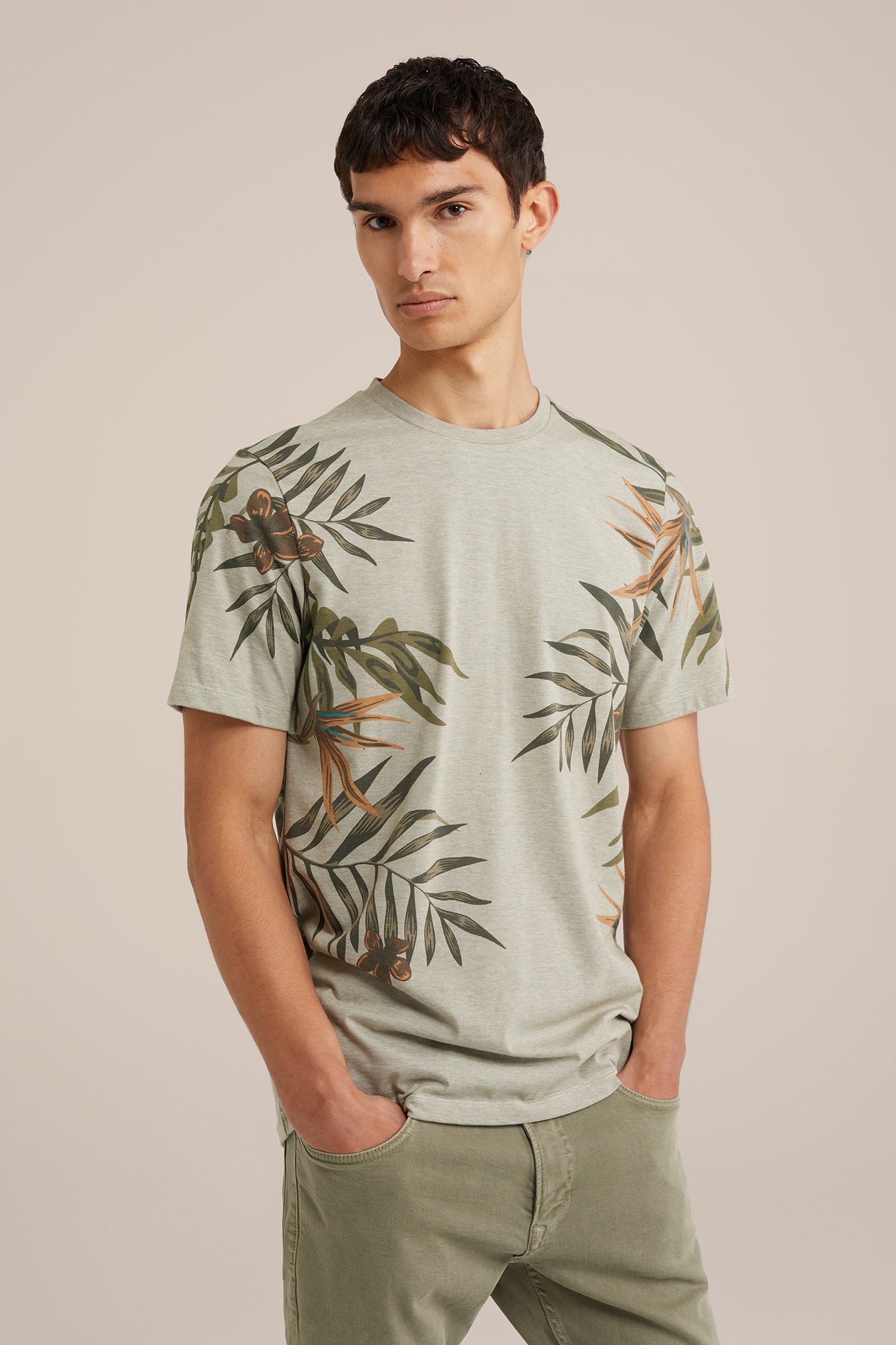 T-shirt met dessin WE Fashion Lichtgroen