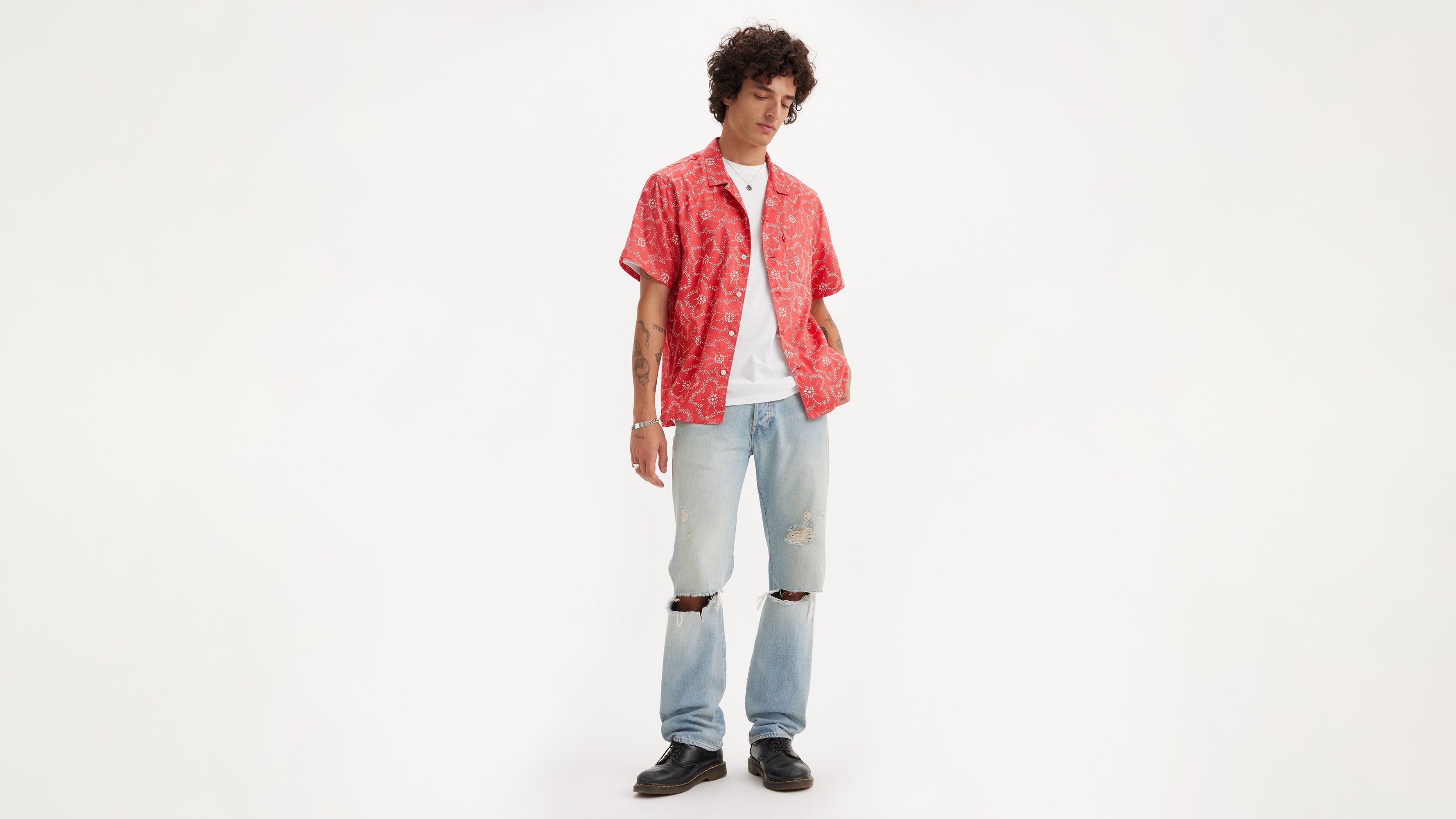 Jean 501® Levi's® Original - Marching Meadow Dx - Bleu