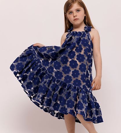 Christina Rohde Kleid - Blaue m. Blumen